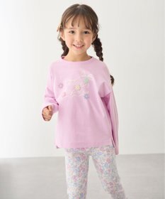 ANY KIDS 【綿100%】ロゴプリント 長袖Tシャツ