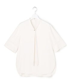 ICB 【先行予約】ストレッチシルキーツイル タイブラウス