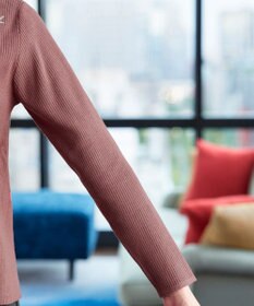 Tiaclasse 【洗える】刺繍リブニットトップス