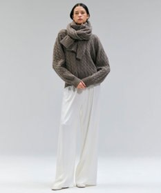 BEIGE， 【洗える】LLOYD / ハンマーサテンイージーワイドパンツ