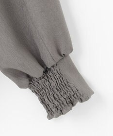 #Newans 【洗濯機可】シャーリングカフスパウダリーブラウス