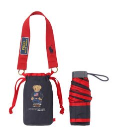 MOONBAT POLO RALPH LAUREN(ポロ ラルフローレン)FLAG BEAR 無地 5段折りたたみ傘 簡単開閉
