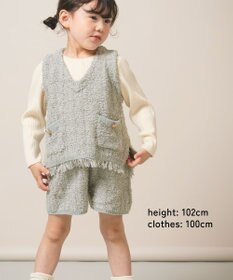 ami amie ツイード風ニットショートパンツ85cm～130cm