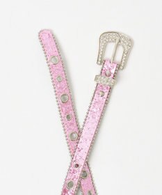 WEGO Lビジューバックルラメベルト