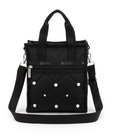 MINI N/S TOTE W/ PEARLS/ミッドナイトパール / LeSportsac