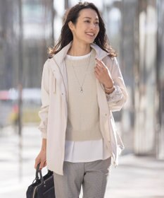 J.PRESS LADIES L 【洗える・撥水】マイクロタフタ フーデッド ショート コート