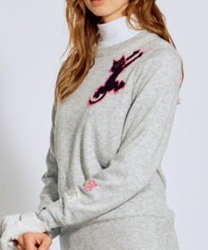 PW CIRCULUS 【WOMEN】Spark cat クルーネックニット ゴルフウェア レディース