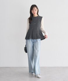 earth music&ecology フレアニットベスト