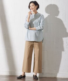 J.PRESS LADIES 【洗える】20チノストレッチ ワイドパンツ