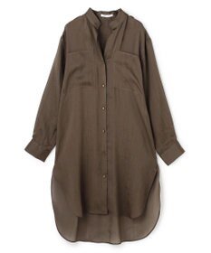 BEIGE， PAULINE / リネンヴィスコースオーバーサイズロングシャツ
