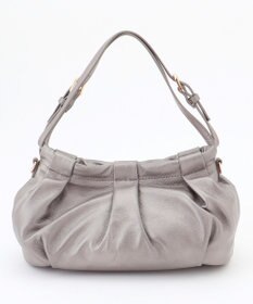 LA BAGAGERIE シープレザー　ギャザーミニバッグ