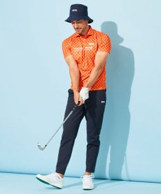23区GOLF 【MEN】【接触冷感・UVケア・吸水速乾】アイス柄 ポロシャツ
