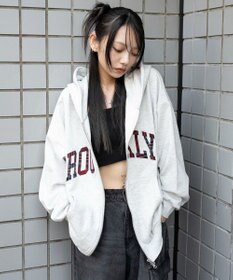 WEGO グラフィックBIGZIPパーカー