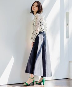 組曲 L 【組曲×setsuko sagittaire】ストレッチデニムスカート