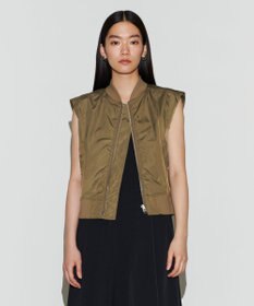 NAVE 【Nave　洗える】リサイクルツイル ノースリーブブルゾン