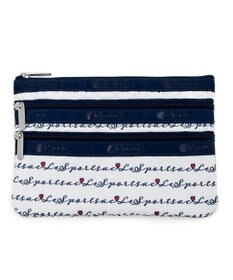 LeSportsac 3ZIP COSMETIC/マリンロゴボーダー