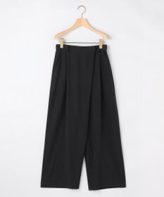 組曲 【先行予約】スムースクロス ラップ見えワイドパンツ