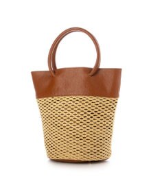 UNBILLION ペルケ perche / エステルメッシュ・牛革丸手2wayバケツバッグ