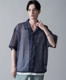 WEGO メッシュパターンオープンカラーシャツ（SS）