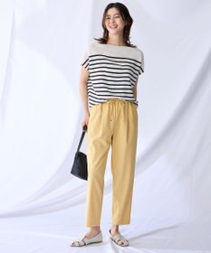 ANY 【ウエストゴム】イージーケアライトストレッチテーパードパンツ