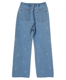 Green Parks ・Ｄｏｕｂｌｅ　Ｆｌａｇｓ　リボン刺繍ストレートデニム