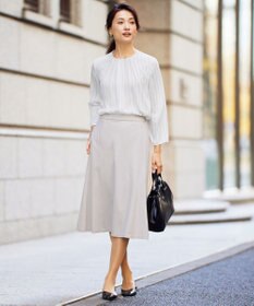 自由区 【好評につき追加生産/洗える】WASHABLEPONTE セミフレアスカート