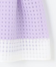 組曲 KIDS 【110-140㎝】シアーチェックバイカラー ワンピース