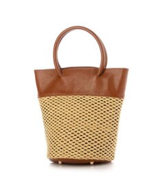 UNBILLION ペルケ perche / エステルメッシュ・牛革丸手2wayバケツバッグ