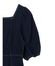 earth music&ecology スクエアネックデニムワンピース