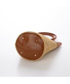 UNBILLION ペルケ perche / エステルメッシュ・牛革丸手2wayバケツバッグ