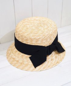 石田製帽 細麦ストローハット　クロッシェ