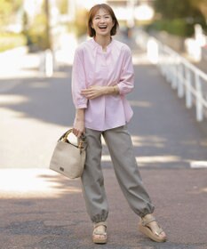 J.PRESS LADIES 【洗える】フィブリルツイル ベイカーパンツ