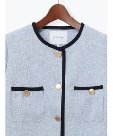 Te chichi ライトツイードバイカラージャケット《2026 spring catalog item》