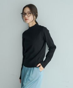 YECCA VECCA 袖口釦リブMIXニット