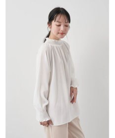 earth music&ecology シャーリングネックブラウス