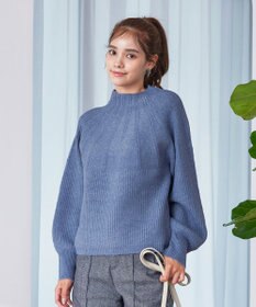 Tiaclasse 【洗える】ピンタックボトルネックニットトップス