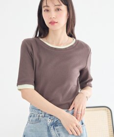 earth music&ecology レイヤードライクバイカラープルオーバー