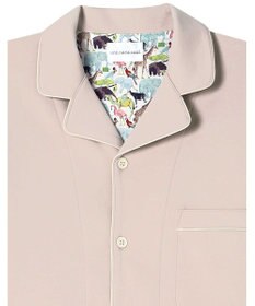 une nana cool 【綿混】ハイゲージダブルエアー メンズ長袖開襟 MADE WITH LIBERTY FABRIC