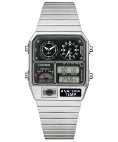 CITIZEN 【特定店取扱いモデル】レコードレーベル 1980年代に一世を風靡したアナデジテンプ