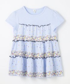 組曲 KIDS 【150-160㎝】ティアードフラワー チュニック