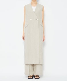 uncrave WHITE】ナチュラルリネン ロングジレワンピース / uncrave  