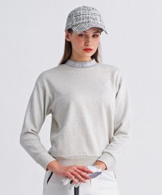 23区GOLF 【WOMEN】ラメスウェットモックネック ダブルニット 裏毛素材