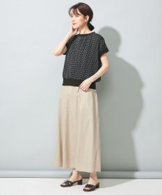 SHARE PARK LADIES 【洗える】リネンレーヨンコーティングウォッシュスカート