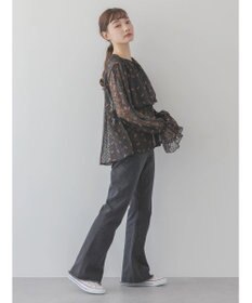 AMERICAN HOLIC ドビーシフォンフリルブラウス