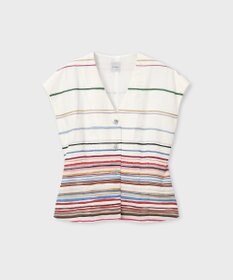 Paul Smith Cairo Stripe Chalk プリント ブラウス