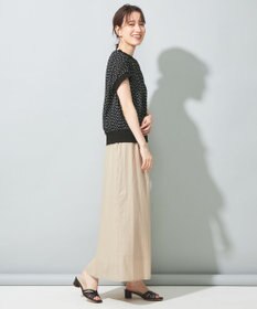 SHARE PARK LADIES 【洗える】リネンレーヨンコーティングウォッシュスカート