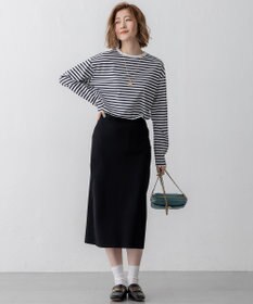 23区 【大好評素材/洗える】コットンベアジャージー ロング Tシャツ