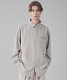 WEGO 【ユニセックス着用ITEM】フィブリルワンポイントBIGシャツ（長袖）