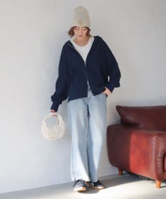 WEGO 【ユニセックス着用ITEM/MLサイズ展開】コンパクトフィットダブルZIPパーカー