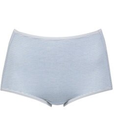 Wing ショーツ 綿混(身生地部) ここちよいフィット感 ムレにくい(身生地部) 【デイリーフィット 綿混ボーダー】 はきこみ丈ふかめ EC3650 ウイング／ワコール